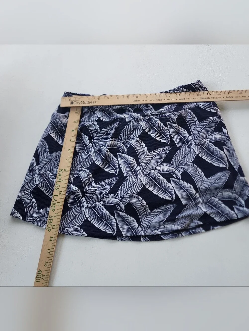 Tommy Bahama Navy and White Tropical Print Skirt